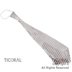 CORBATA LENTEJUELAS PLATA x 1 CORBATA LENTEJUELAS PLATA x 1